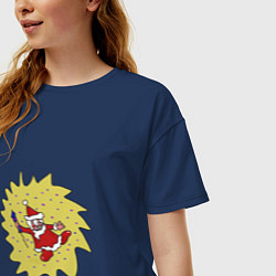 Футболка оверсайз женская Уходи старый год, цвет: тёмно-синий — фото 2