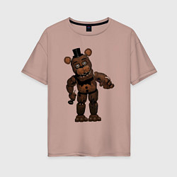 Футболка оверсайз женская Фредди сломан, цвет: пыльно-розовый