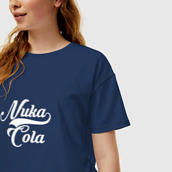 Футболка оверсайз женская Nuka Cola - Fallout - action, цвет: тёмно-синий — фото 2