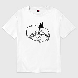 Футболка оверсайз женская Denji and Power, цвет: белый