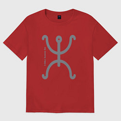 Футболка оверсайз женская Мне нравится кунг фу на английском, цвет: красный