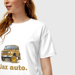Футболка оверсайз женская УАЗ auto, цвет: белый — фото 2