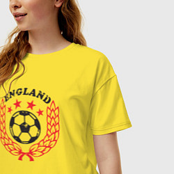 Футболка оверсайз женская England wings, цвет: желтый — фото 2