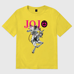 Футболка оверсайз женская Made in heaven - стенд Энрико Пуччи - Jojo - part, цвет: желтый