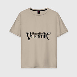 Футболка оверсайз женская Bullet for my Valentine, цвет: миндальный