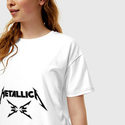 Футболка оверсайз женская Metallica, цвет: белый — фото 2