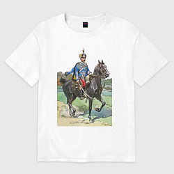 Футболка оверсайз женская Генерал 13-го гусарского Нарвского полка, цвет: белый