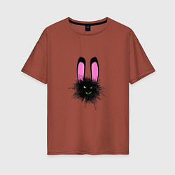 Футболка оверсайз женская Bunny dust, цвет: кирпичный