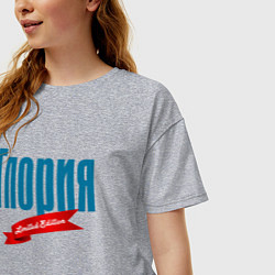 Футболка оверсайз женская Глория - limited edition, цвет: меланж — фото 2