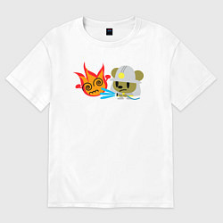Футболка оверсайз женская Мышонок пожарный, цвет: белый