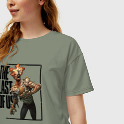 Футболка оверсайз женская Clicker - The last of us, цвет: авокадо — фото 2