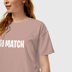 Футболка оверсайз женская To match, цвет: пыльно-розовый — фото 2