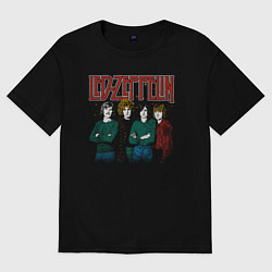 Футболка оверсайз женская Led Zeppelin винтаж, цвет: черный