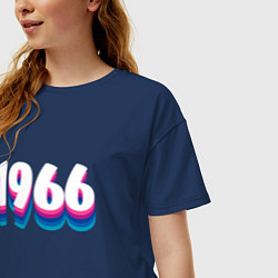 Футболка оверсайз женская Made in 1966 vintage art, цвет: тёмно-синий — фото 2