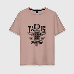 Футболка оверсайз женская Tardis time lord, цвет: пыльно-розовый