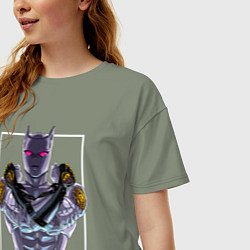 Футболка оверсайз женская Killer Queen anime, цвет: авокадо — фото 2
