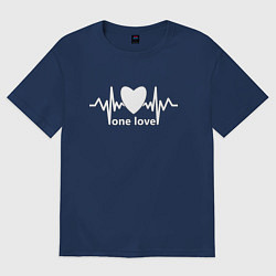 Футболка оверсайз женская Любовь на всю жизнь-два, цвет: тёмно-синий