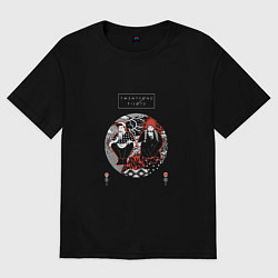Футболка оверсайз женская Twenty one pilots group, цвет: черный