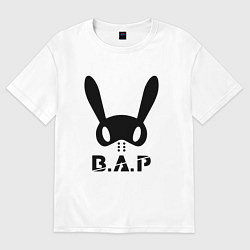 Футболка оверсайз женская B A P big logo, цвет: белый