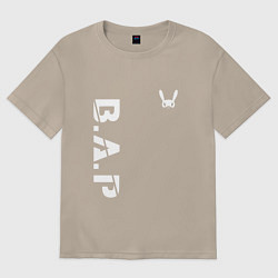 Футболка оверсайз женская B A P white, цвет: миндальный