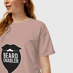 Футболка оверсайз женская Beard enabler, цвет: пыльно-розовый — фото 2