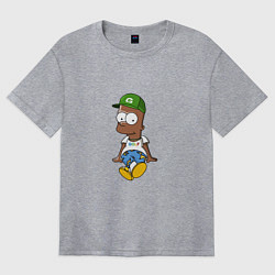 Футболка оверсайз женская Black Bart, цвет: меланж