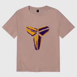 Футболка оверсайз женская Kobe logo, цвет: пыльно-розовый