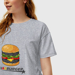 Футболка оверсайз женская VAGburger tyres, цвет: меланж — фото 2
