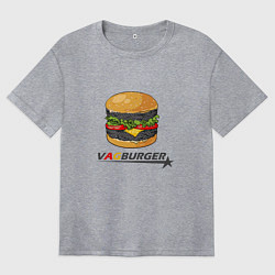 Футболка оверсайз женская VAGburger tyres, цвет: меланж