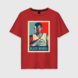 Футболка оверсайз женская Black mamba poster, цвет: красный