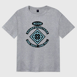 Футболка оверсайз женская X-COM sharpshooters, цвет: меланж