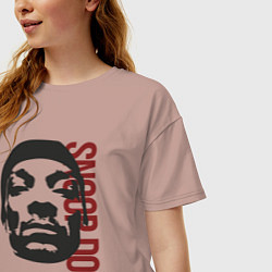 Футболка оверсайз женская Репер Snoop Dogg, цвет: пыльно-розовый — фото 2