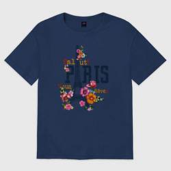 Футболка оверсайз женская Salut Paris, цвет: тёмно-синий