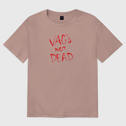 Футболка оверсайз женская VAG not dead, цвет: пыльно-розовый
