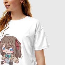 Футболка оверсайз женская Нейро Сама, цвет: белый — фото 2