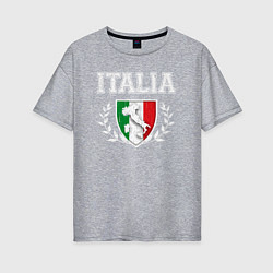 Футболка оверсайз женская Italy map, цвет: меланж