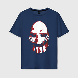 Футболка оверсайз женская Saw mask, цвет: тёмно-синий