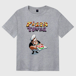 Футболка оверсайз женская Пеппино Спагетти из Pizza Tower, цвет: меланж