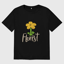 Футболка оверсайз женская Цветовод, цвет: черный