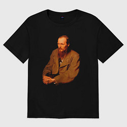 Футболка оверсайз женская Ф Достоевский, цвет: черный