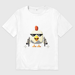 Футболка оверсайз женская Чикен Ган, цвет: белый