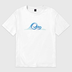 Футболка оверсайз женская Волна Оля, цвет: белый