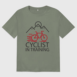 Женская футболка оверсайз Велотренирока