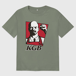 Футболка оверсайз женская KGB Lenin, цвет: авокадо