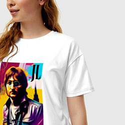 Футболка оверсайз женская John Lennon - world legend, цвет: белый — фото 2