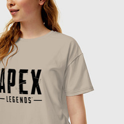 Футболка оверсайз женская Apex Legends логотип, цвет: миндальный — фото 2
