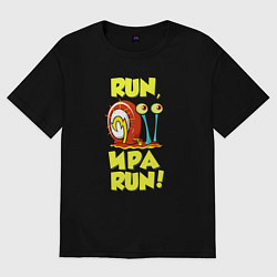 Футболка оверсайз женская Run Ира run, цвет: черный