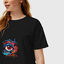 Футболка оверсайз женская Твой третий глаз, цвет: черный — фото 2