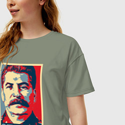 Футболка оверсайз женская Stalin USSR, цвет: авокадо — фото 2