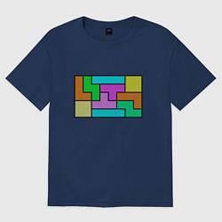 Женская футболка оверсайз Сложенные блоки Тетриса